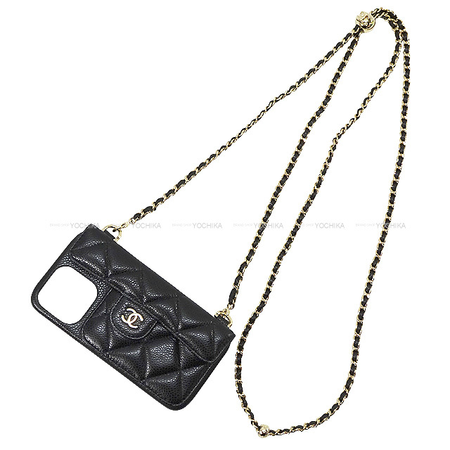 CHANEL シャネル iPhoneケース マトラッセ カードケース付き  