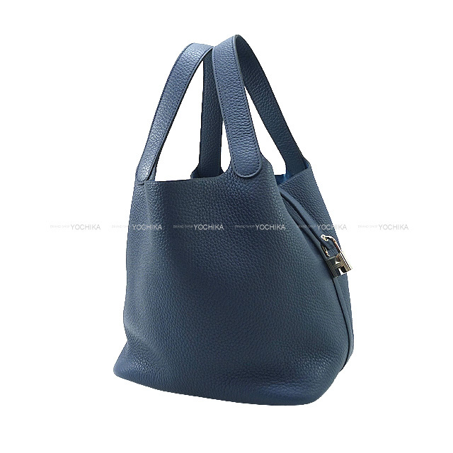 HERMES エルメス ハンドバッグ ピコタンロック 22 MM ブルード