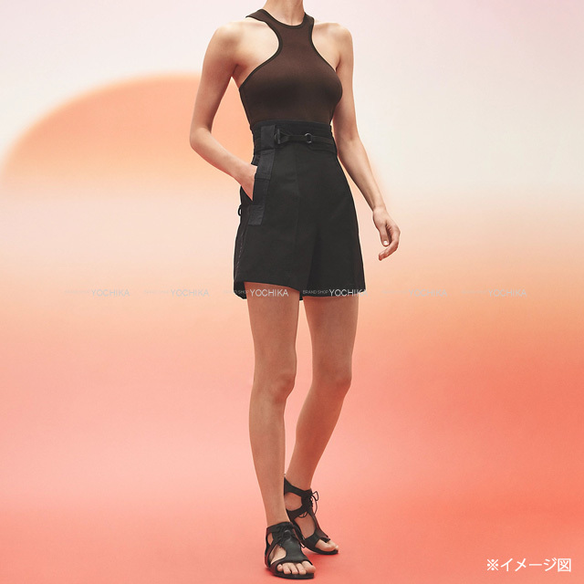 HERMES エルメス ショートパンツ レディース ミリタリー #34 黒  