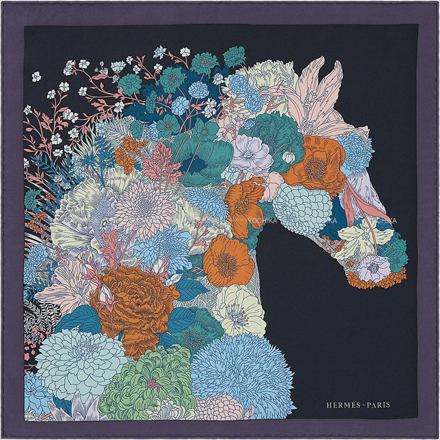 エルメス HERMES スカーフ カレ45 ガヴロッシュ チュイルリー公園  