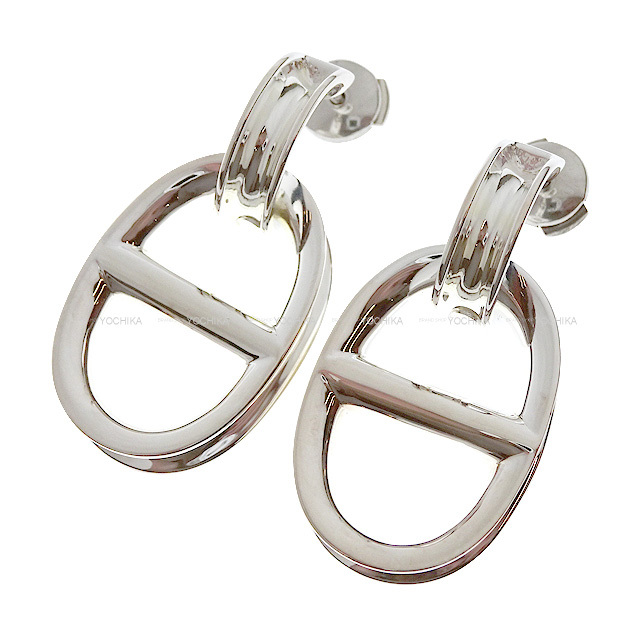 HERMES エルメス ピアス シェーヌダンクル レポンス GM シルバー  