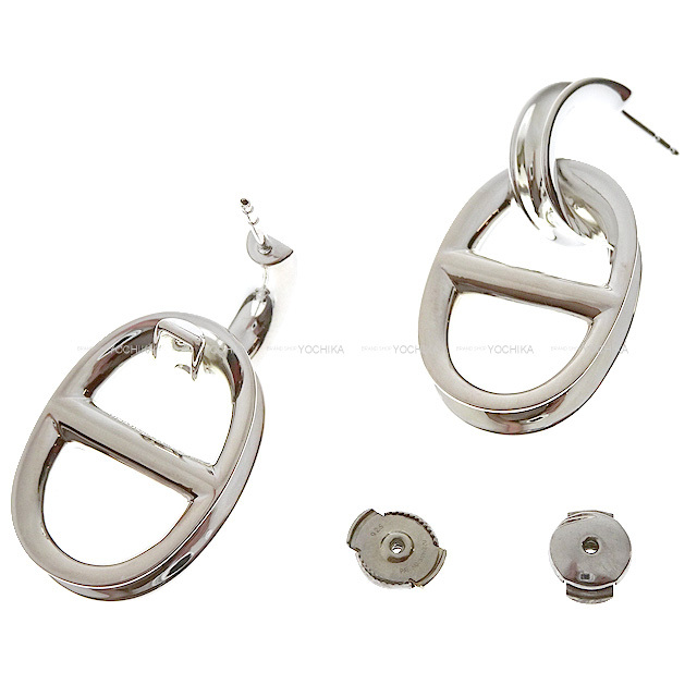 HERMES エルメス ピアス シェーヌダンクル レポンス GM シルバー  