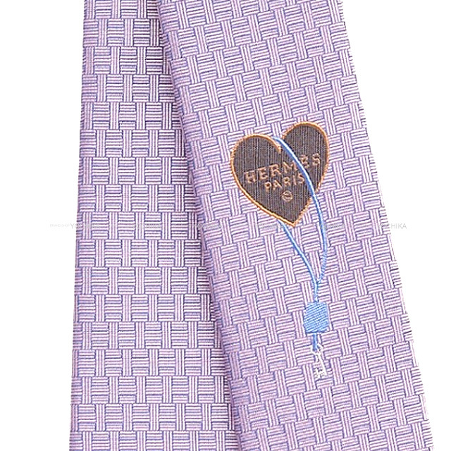 HERMES エルメス ネクタイ ラ・クレ・デュ・ボヌール ローズ