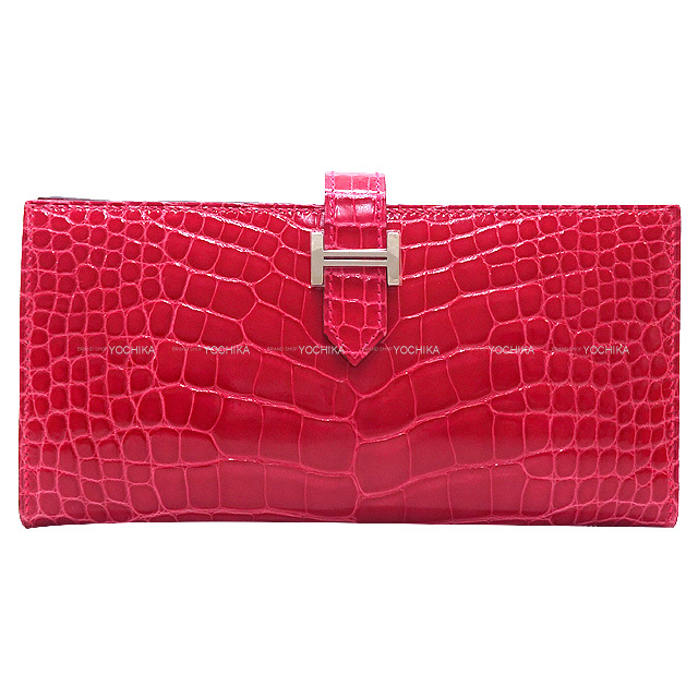 HERMES エルメス 長財布 ベアンスフレ ローズエクストリーム (ローズ  