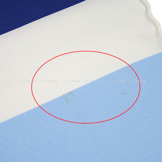 HERMES エルメス マフラー フリンジ シルク Palette ブルーデュール