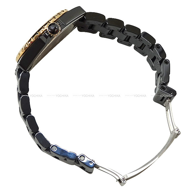 CHANELゴールド/ブラック 腕時計(クォーツ) CHANEL シャネル 腕時計 J12-365 H3838 黒 (ブラック