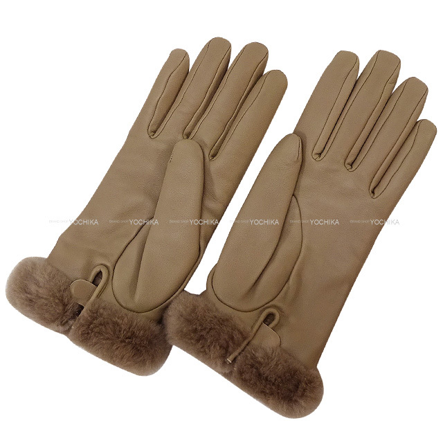 エルメス HERMES プリンセス カデナ 手袋 衣料品 レザー ミンク  