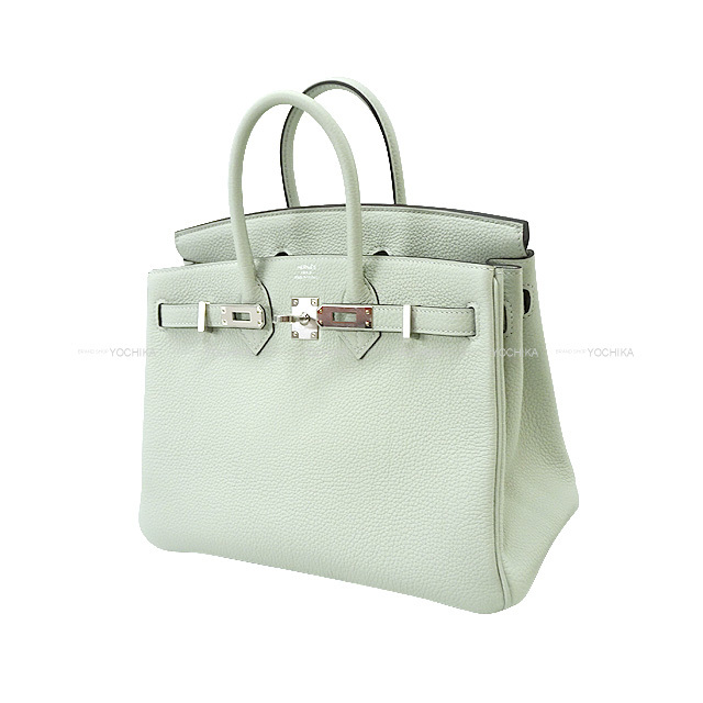 HERMES エルメス ハンドバッグ バーキン25 グリネヴェ トゴ シルバー