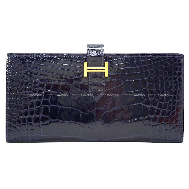 HERMES エルメス ベアンスフレ アリゲーター 長財布 グリーン 楽天市場】【中古】HERMES（エルメス） ベアンスフレ