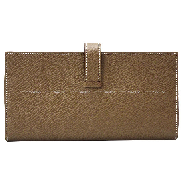 HERMES エルメス 長財布 ベアンスフレ エトープ (エトゥープ) ヴォー  