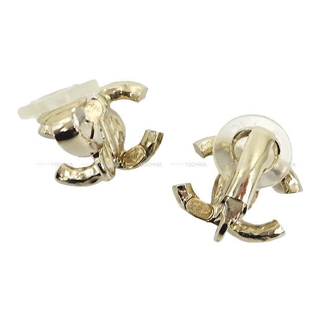 CHANEL シャネル イヤリング ココマーク ハーフ ラインストーン  