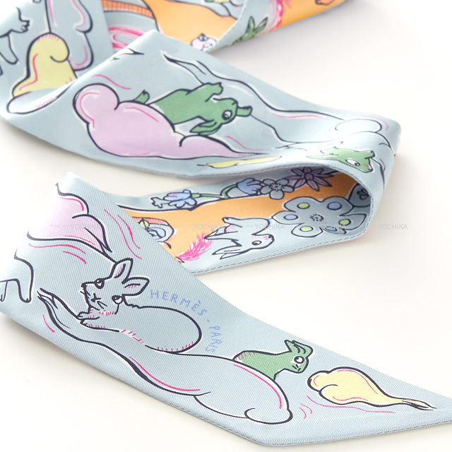 2023年 秋冬 HERMES エルメス スカーフ ツイリー 千と一のウサギ  