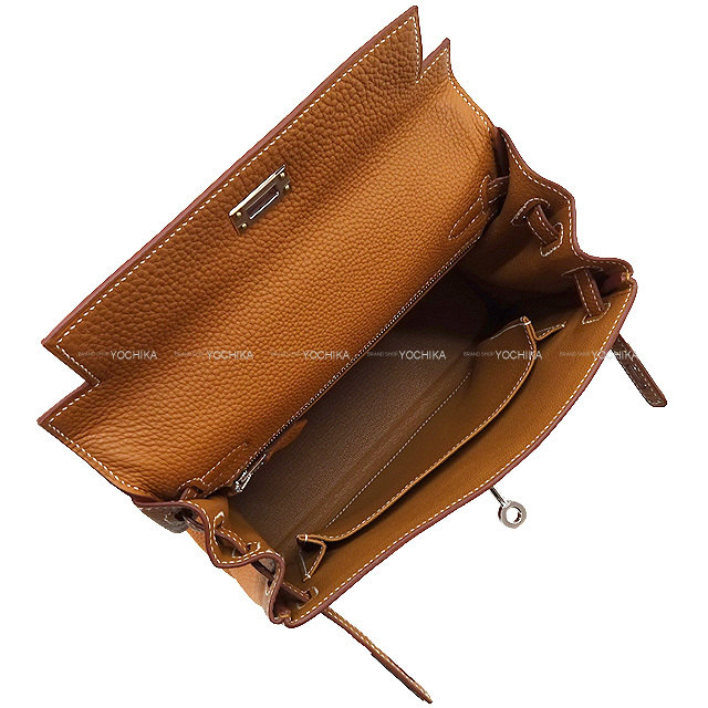 エルメス HERMES ケリー25 内縫い K刻 ゴールド シルバー金具 トゴ レディース ショルダーバッグ HERMES - エルメス HERMES ケリー25 内縫い K刻 ゴールド シルバー金具