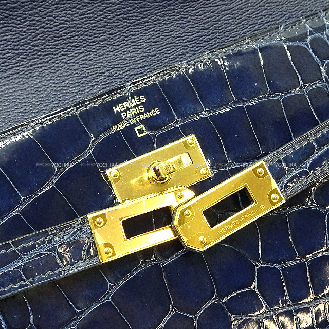 HERMES エルメス 長財布 ケリーウォレット クラシック ブルー