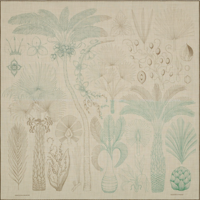 2023年 春夏 HERMES エルメス スカーフ カレ90 レジェ ヤシの目録  