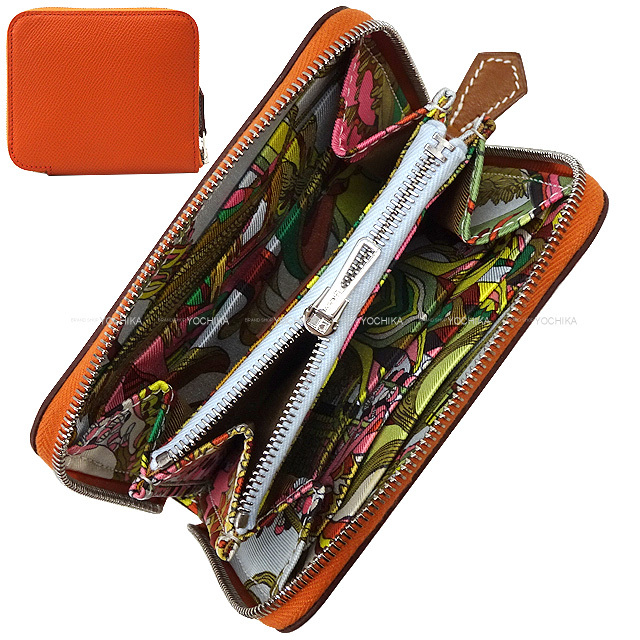 HERMES エルメス 二つ折り財布 アザップシルクイン コンパクト  