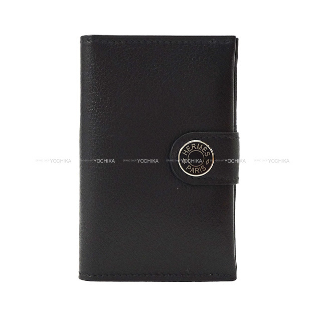 HERMES エルメス カードケース R.M.S ホルダー クルードセル ボタン 黒 