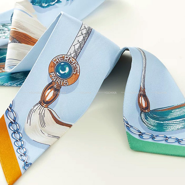 未使用【エルメス】2023年秋冬ツイリー騎馬行進シルクスカーフ 