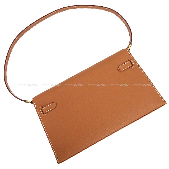 HERMES エルメス クラッチバッグ 2WAY ケリーエラン ゴールド