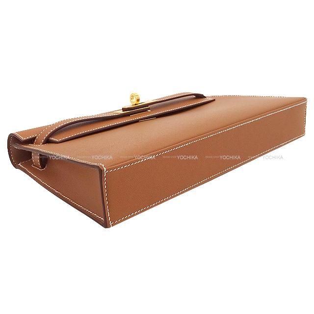 HERMES エルメス クラッチバッグ 2WAY ケリーエラン ゴールド
