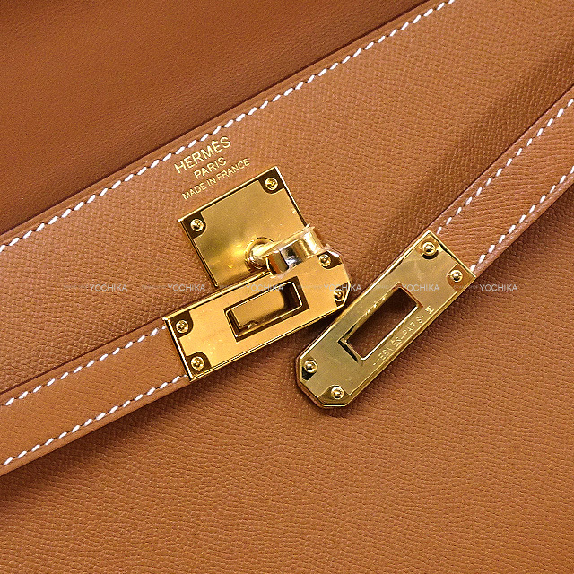 HERMES エルメス クラッチバッグ 2WAY ケリーエラン ゴールド