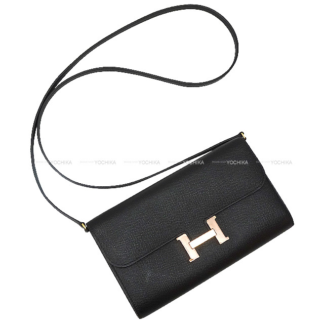 HERMES エルメス 長財布 コンスタンスロング トゥーゴー 黒 (ブラック 