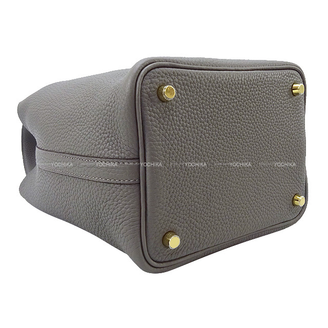 HERMES エルメス ハンドバッグ ピコタンロック 18 PM グリ