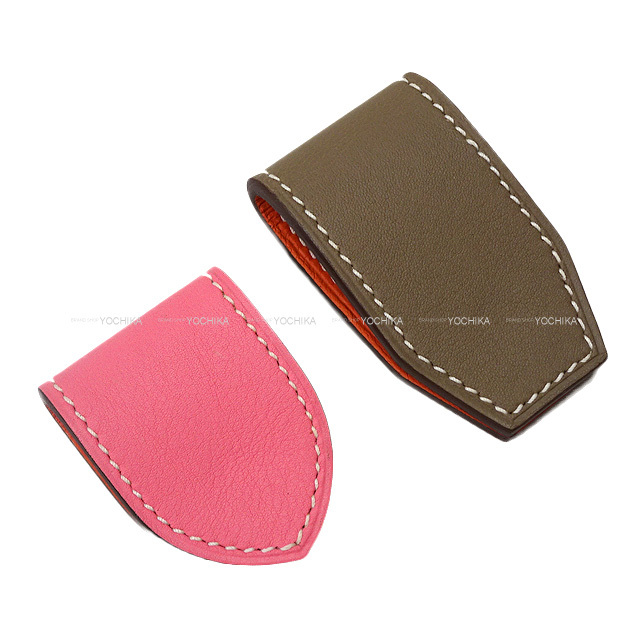 HERMES エルメス マネークリップ アット H マグネット ローズアザレ  