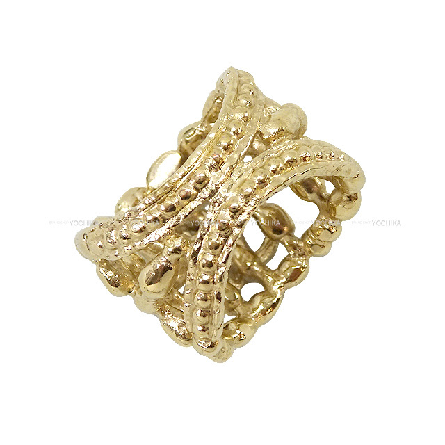 CHANEL シャネル リング・指輪 ラインストーン ココマーク ワイド #12  