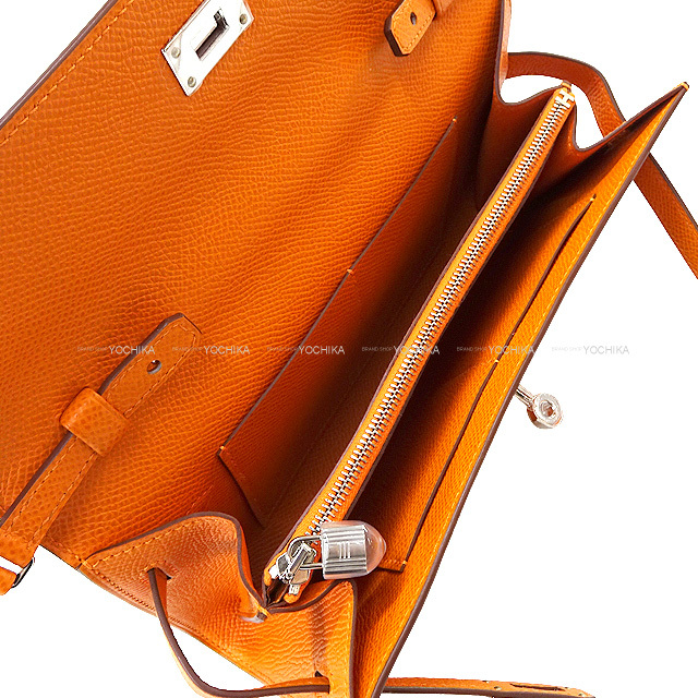 エルメス ショルダーウォレット ナップ トゥーゴー オレンジ/シルバー  