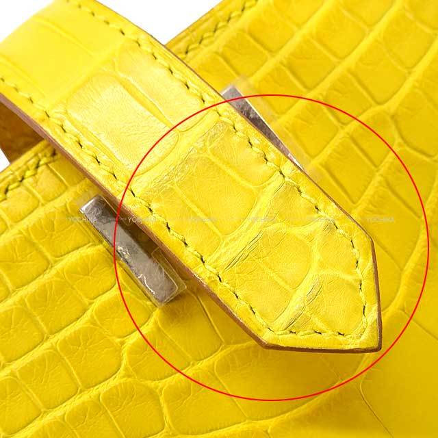 HERMES エルメス 長財布 ベアンスフレ ミモザ クロコダイル