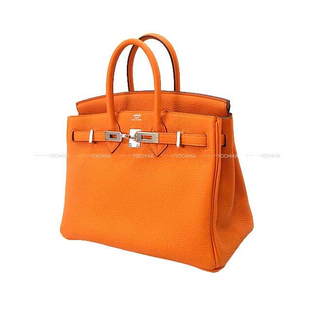 HERMES エルメス ハンドバッグ バーキン25 オレンジ トゴ