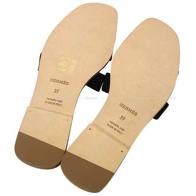 HERMES エルメス サンダル オラン シェーヌダンクル #37 黒 (ブラック