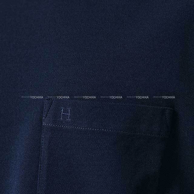 HERMES エルメス 半袖Tシャツ メンズ ポケット付 H刺しゅう #M