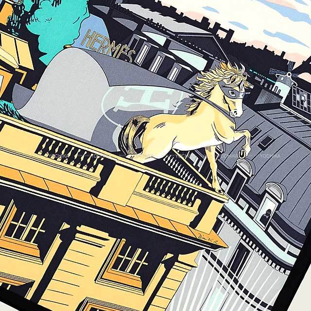 2022年 秋冬 HERMES エルメス スカーフ カレ70 ミッドナイト 