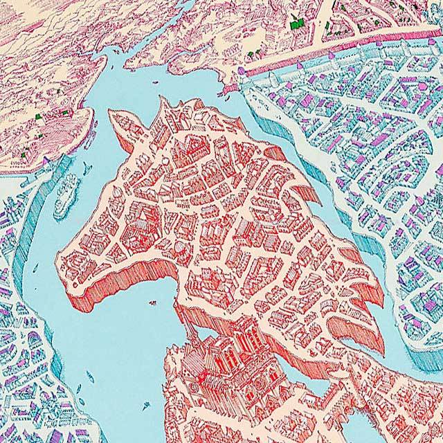 2019年 秋冬 HERMES エルメス スカーフ カレ90 シテ カヴァリエール