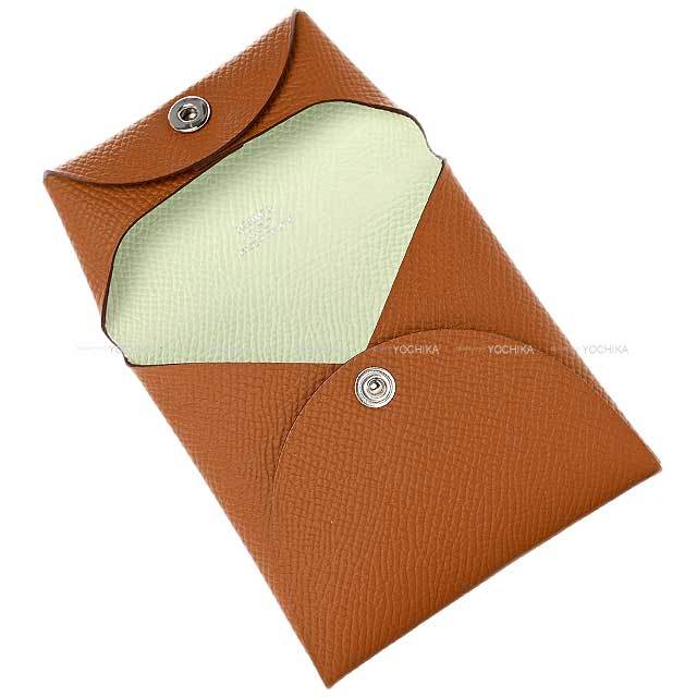 HERMES エルメス コインケース バスティア ヴェルソ ゴールド/ヴェール  