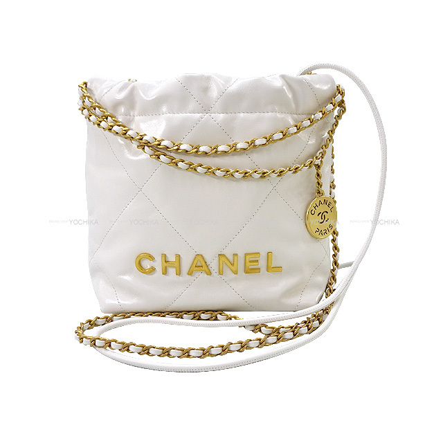 CHANEL シャネル ショルダーバッグ 22 ミニマトラッセ メダルチャーム  