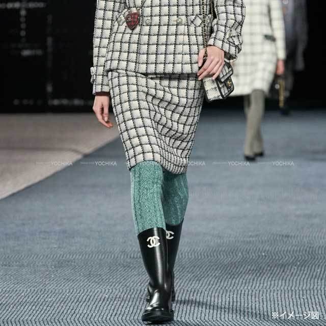 2022年 秋冬 CHANEL シャネル スカート ミモレ丈 ツイード ボタン  