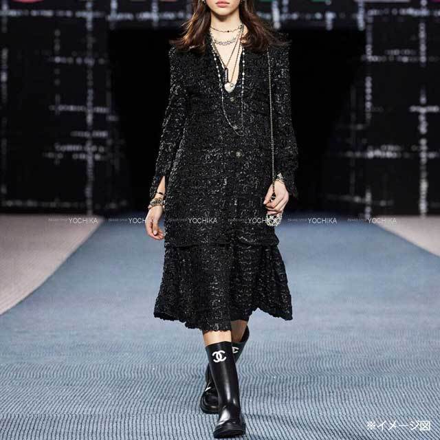 CHANEL シャネル パンツ ワイドパンツ ココマークボタン付き #34 黒  