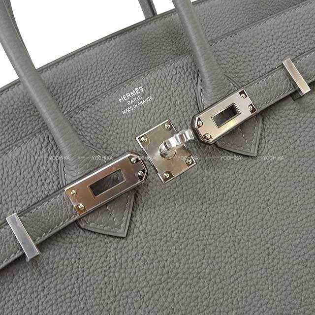HERMES エルメス ハンドバッグ バーキン25 グリメイヤー トゴ シルバー