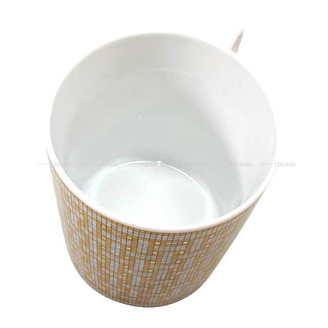 HERMES エルメス マグカップ モザイク24 300ml ゴールド ポーセリン 
