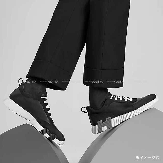 HERMES エルメス スニーカー メンズ バウンシング #42.5 黒 (ブラック 