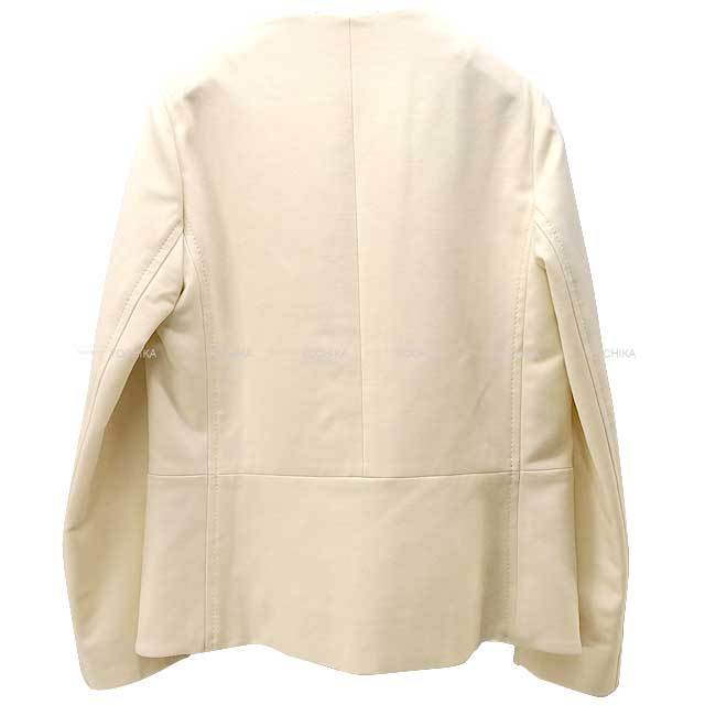 HERMES エルメス ノーカラージャケット エルメス(HERMES)エルメス セリエボタン ノーカラージャケット