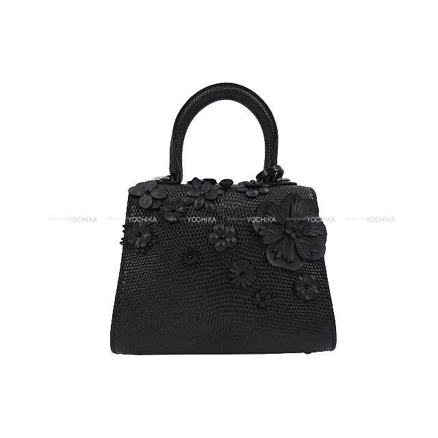 中古】Delvaux デルヴォー ブリヨンMM ハンドバッグ ブラック レザー  