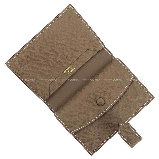 HERMES エトゥープ 二つ折り財布 HERMES - 中古 エルメス HERMES レディース 二つ折り財布