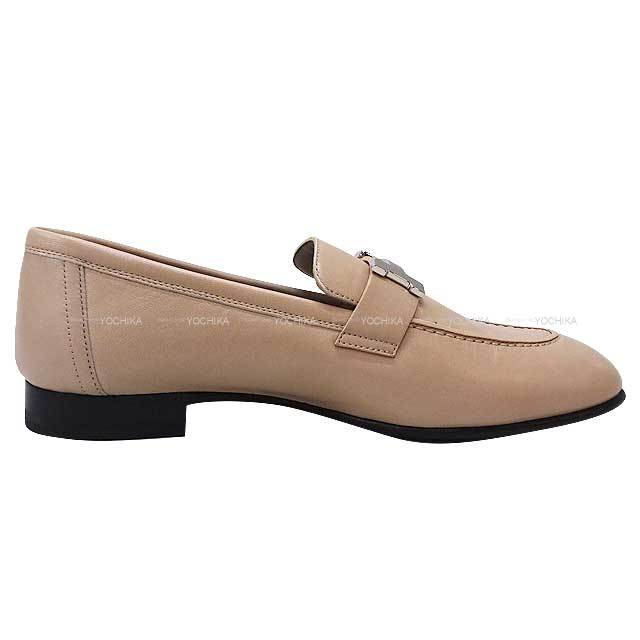 HERMES エルメス ローファー モカシン パリ #36 ベージュヌード  