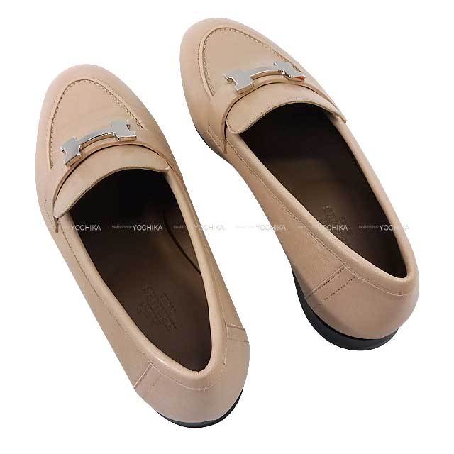 HERMES エルメス ローファー モカシン パリ #36 ベージュヌード  