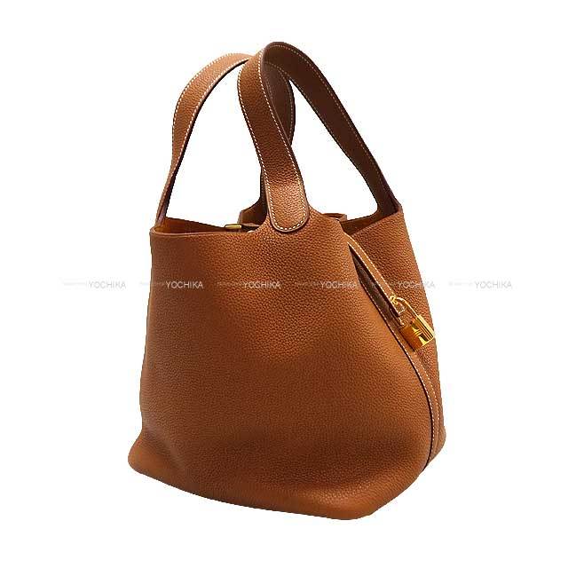 HERMES エルメス ハンドバッグ ピコタンロック 22 MM ゴールド