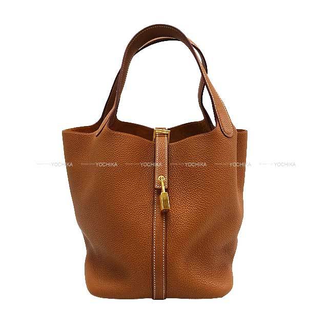 HERMES エルメス ハンドバッグ ピコタンロック 22 MM ゴールド